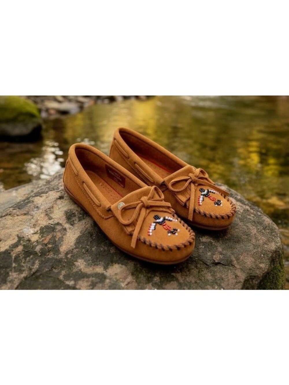 Minnetonka Women's Women's Thunderbird II Brown Moccasin Size 7.5 NEW IN BOX!